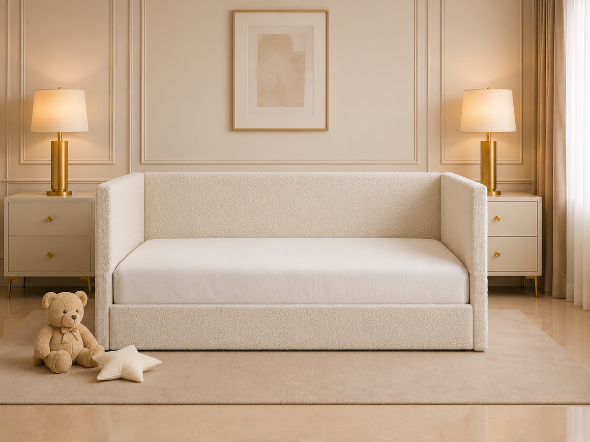 Chantilly Upholstered Junior Bed with Safety Barrier