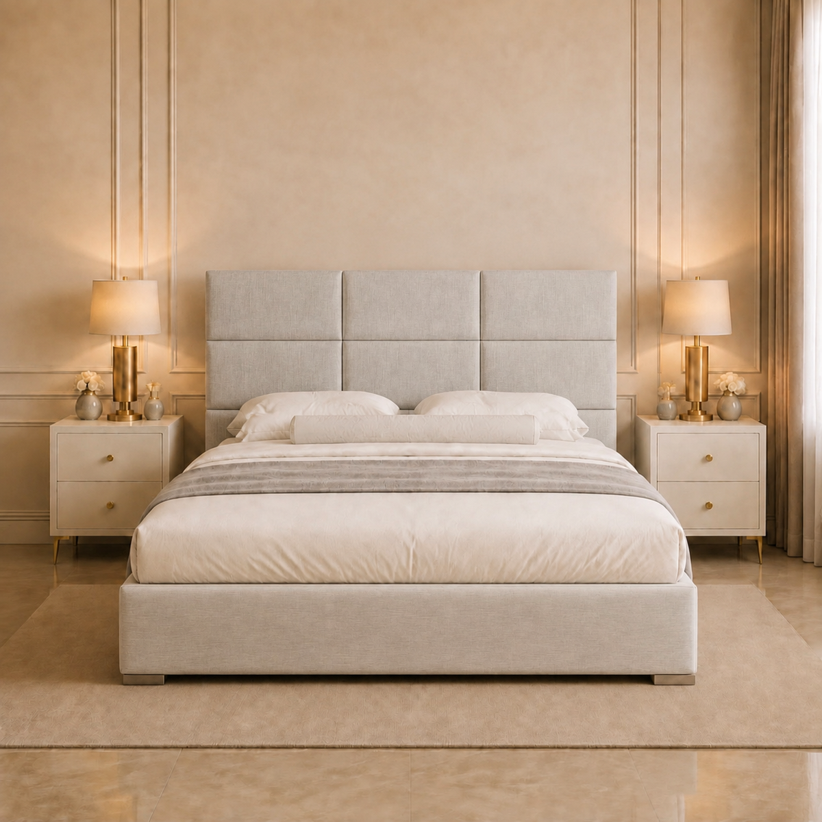 Modular Luxury Upholstered Bed Frame