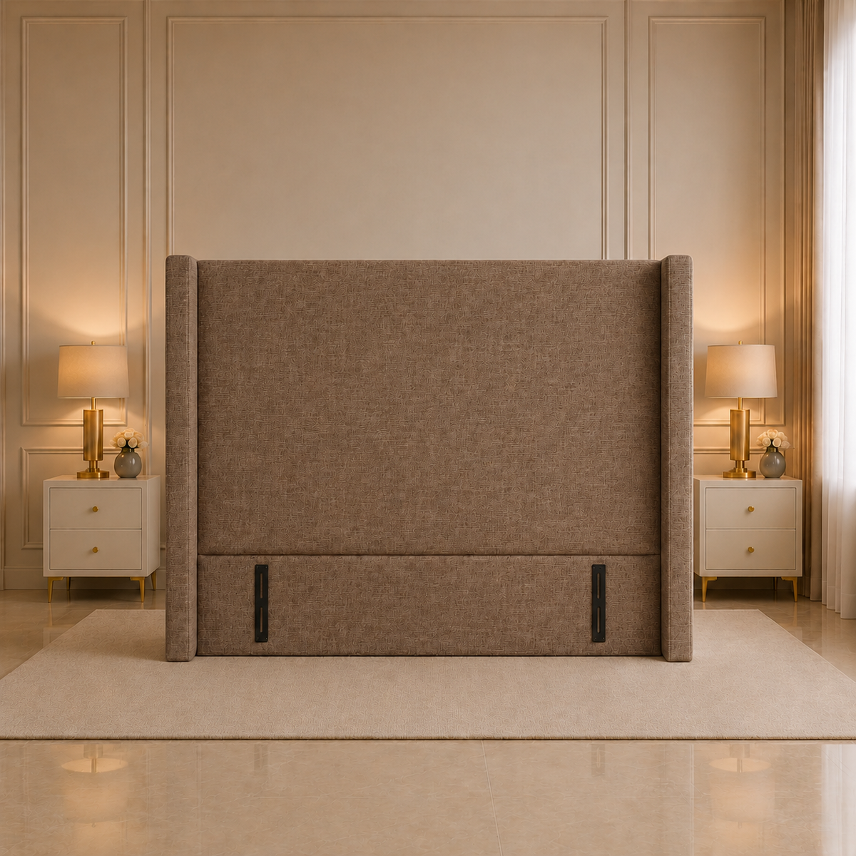Elara Winged Panel Upholstered Headboard