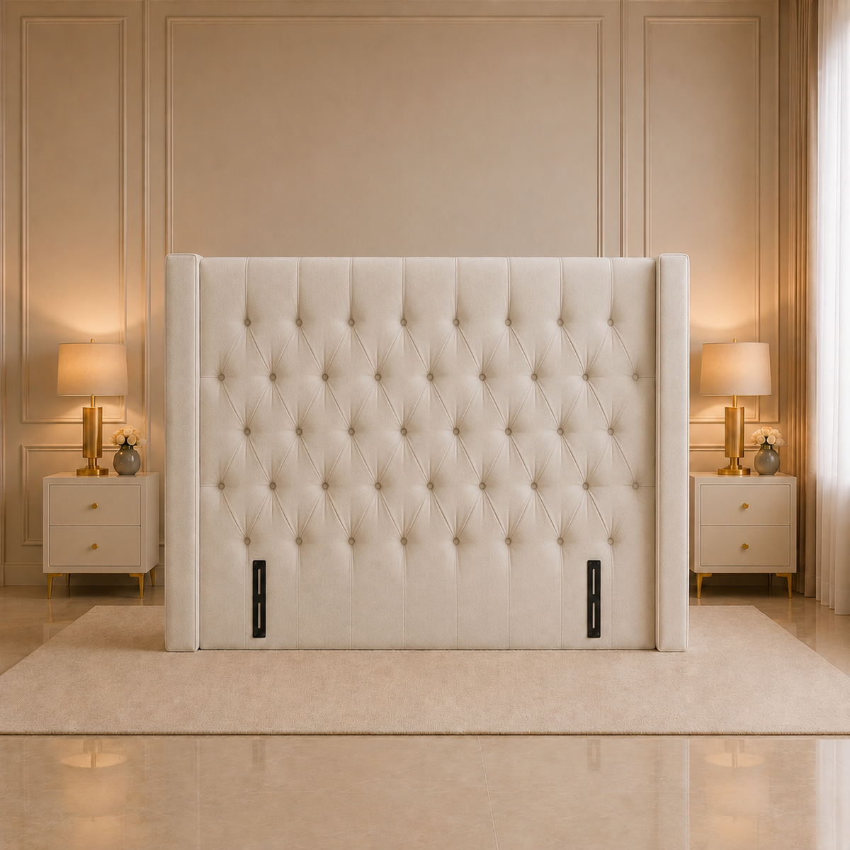 Carina Winged Upholstered Headboard