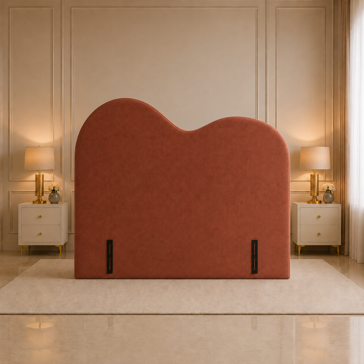 Asymmetrical Luxury Upholstered Headboard