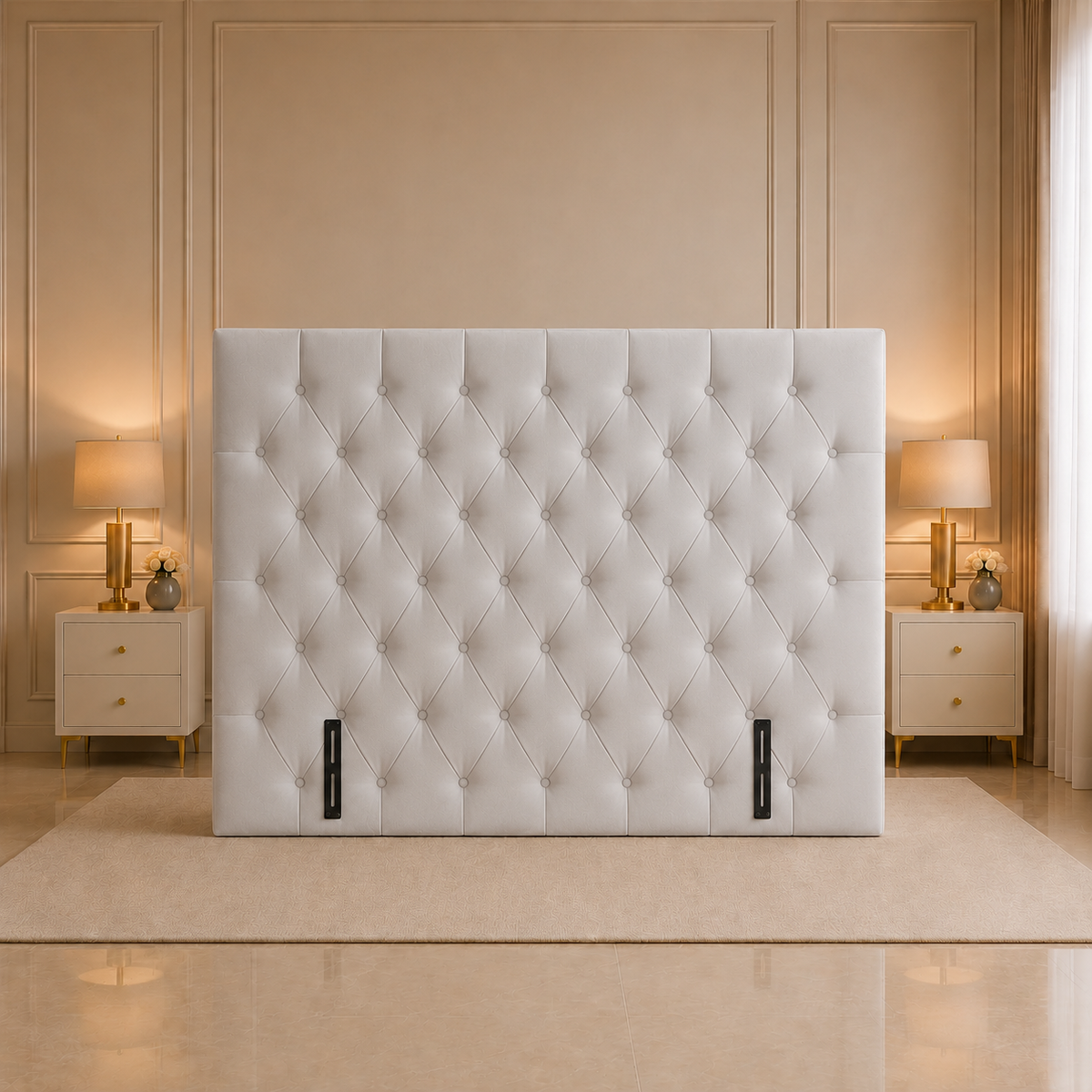 Solo Diamond Panel Upholstered Headboard