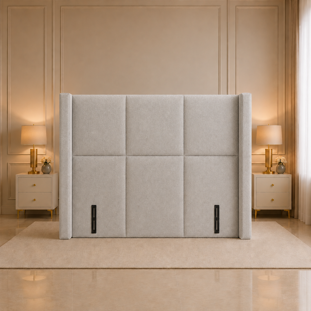 Bella Winged Upholstered Headboard
