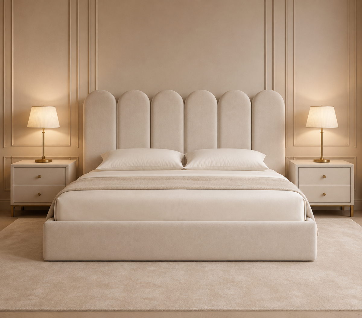 Melody Statement Upholstered Bed Frame