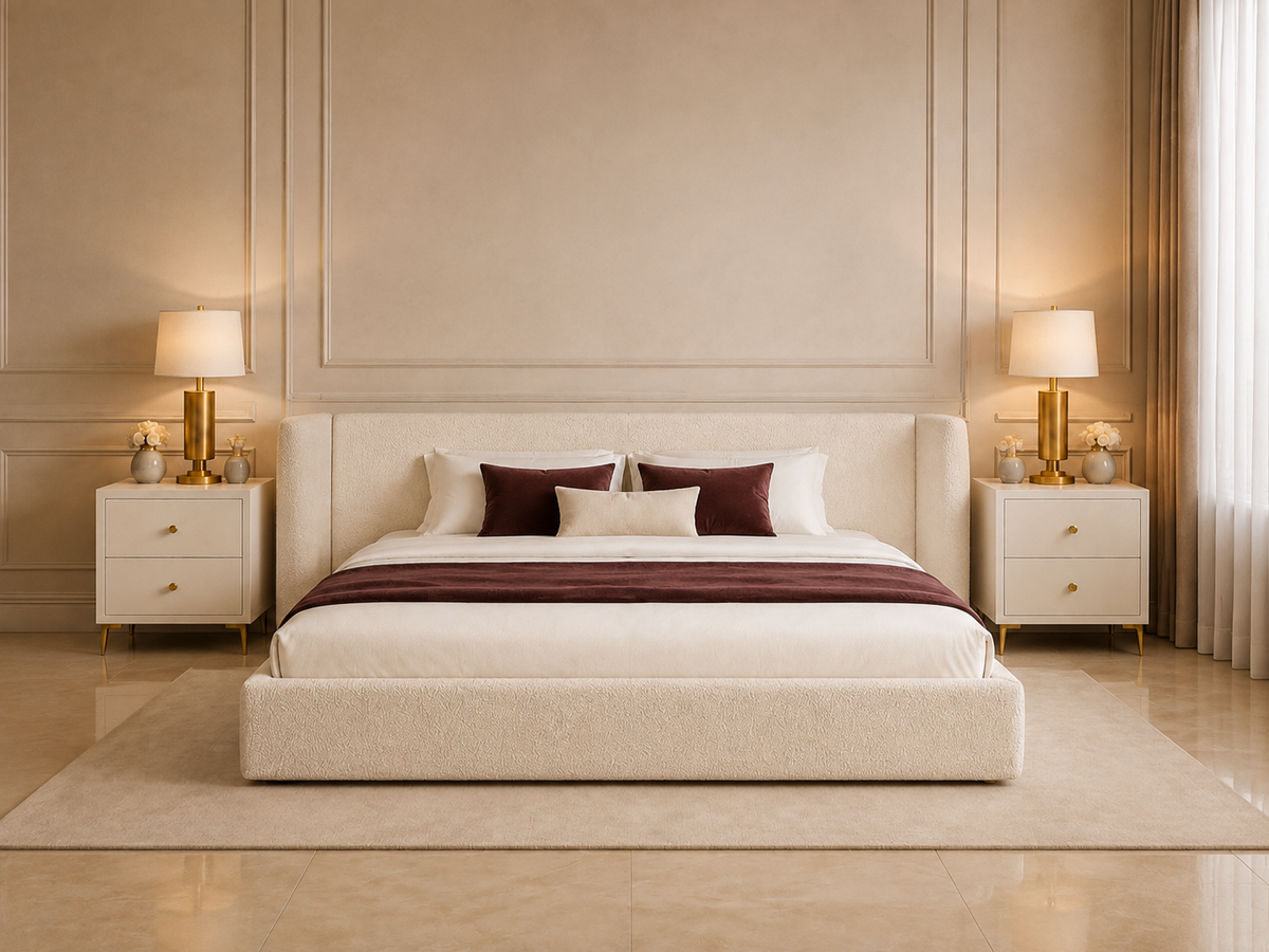 Bruno Curve Upholstered Bed Frame