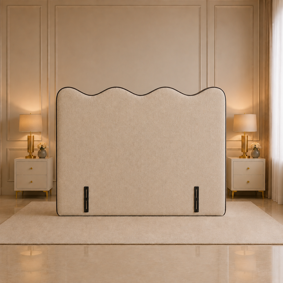 Swash Statement Upholstered Headboard